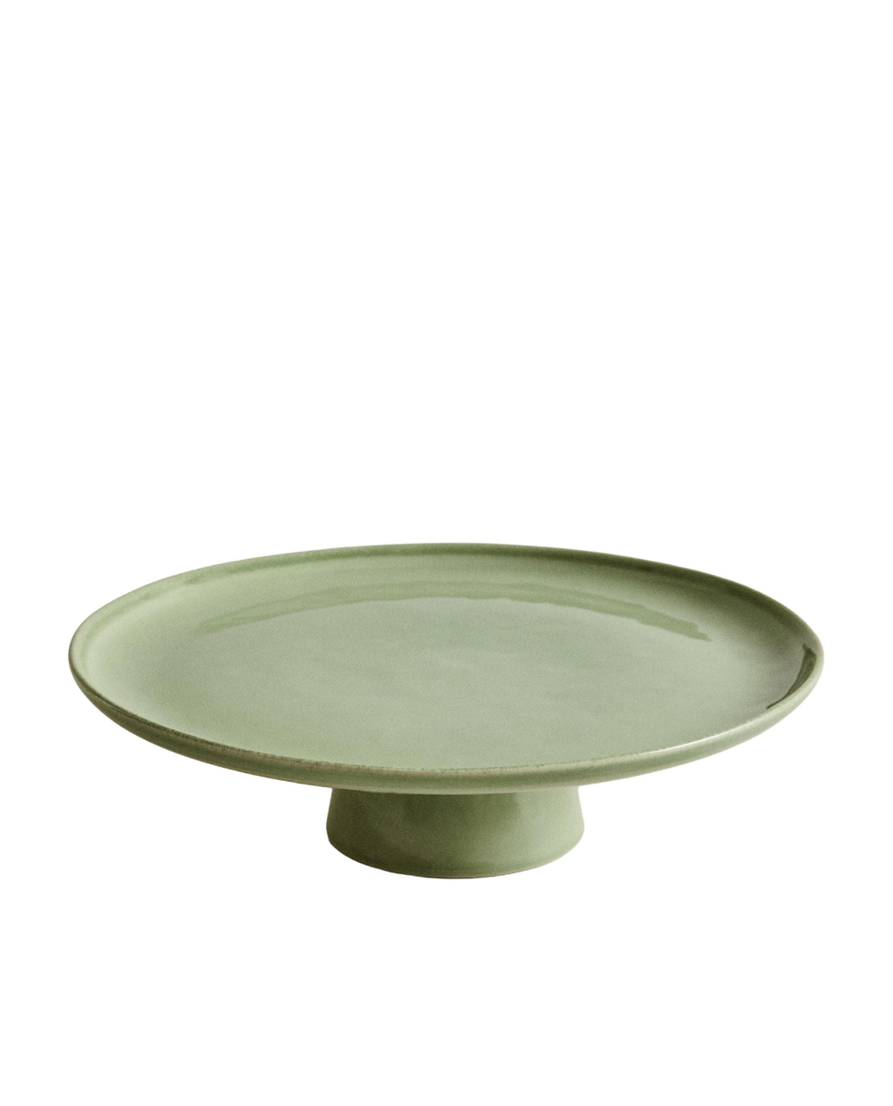 Zara Home сервировочная подставка из каменной керамики, цвет зелёный, 27 см