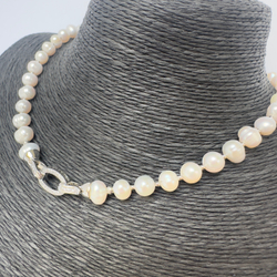 Колье чокер «Перламутровая орбита» — речной жемчуг 7–8 мм