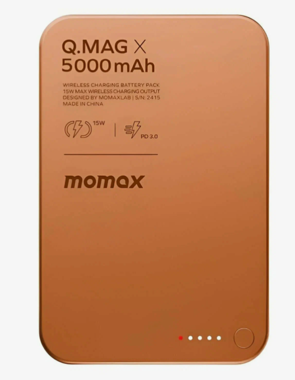 Портативный акк. Momax 1000mah Q.MAG X1 (Bronze)
