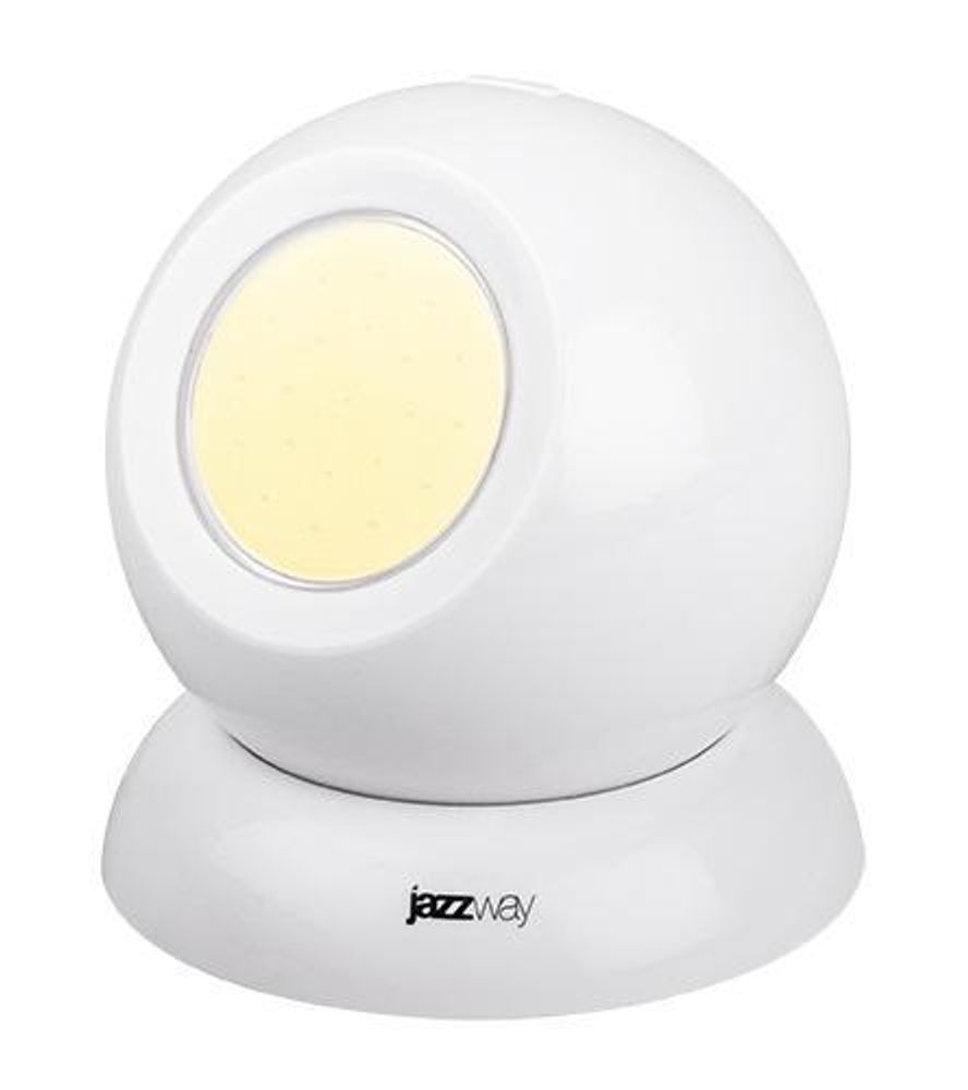 Фонарь-светильник TS1-L1W COB 200лм 3 режима: 100проц./50проц./мигающ. беспроводной 3хAAA (не в компл.) бел. JazzWay 5023284 Фонарь-светильник TS1-L1W COB 200лм 3 режима: 100проц./50проц./мигающ. беспроводной 3хAAA (не в компл.) бел. JazzWay 5023284