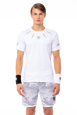 Теннисная футболка Hydrogen Tech Storm Tee Man - white/reflex