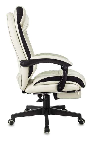 Кресло руководителя Бюрократ CH-824MSG-BF слоновая кость эко.кожа/ткань пластик