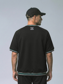 Бомбер с коротким рукавом от New Pole, черного цвета