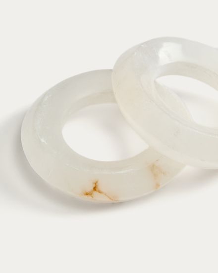 Набор из 2 колец для салфеток Noreli из алебастра