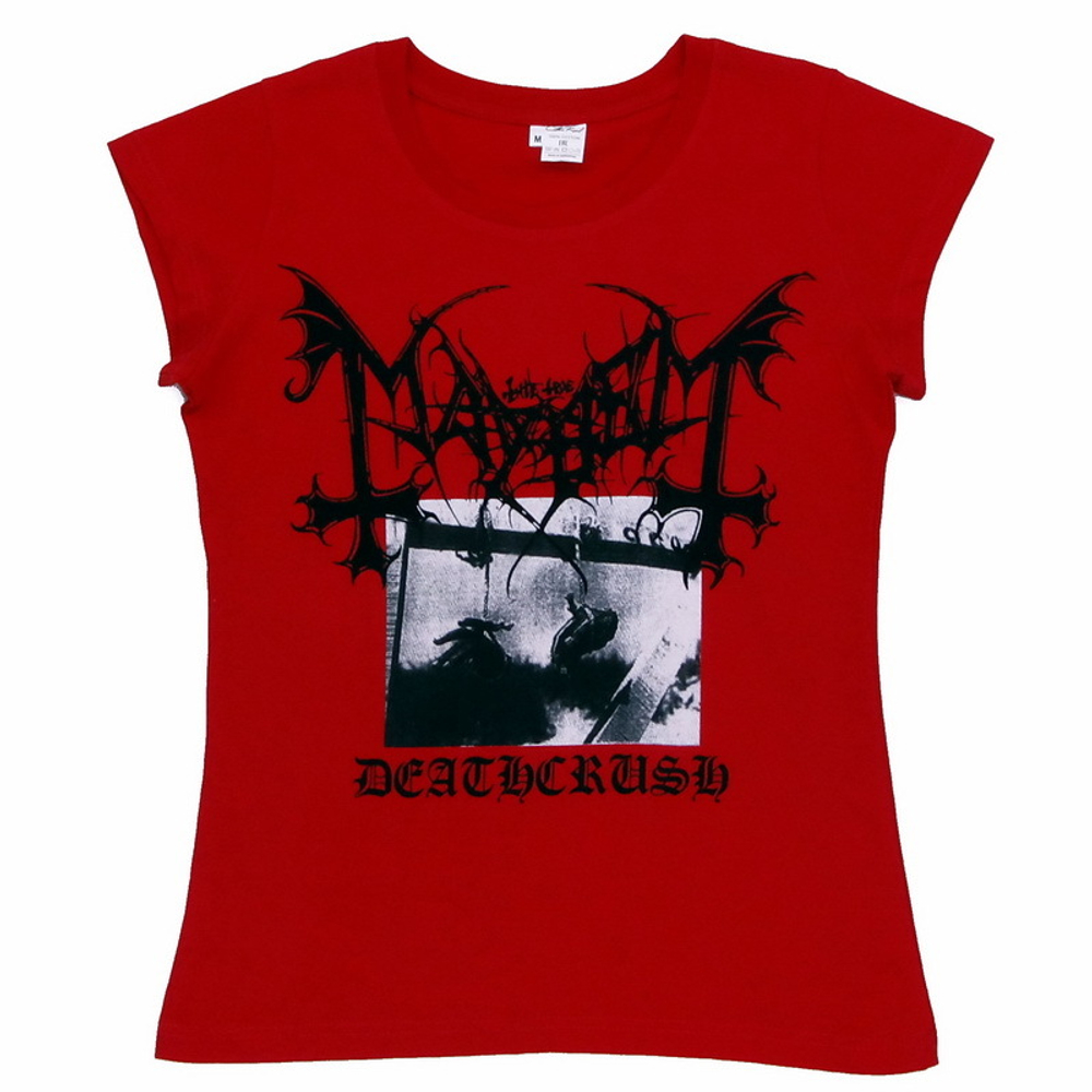 Футболка женская Mayhem - Deathcrush красная