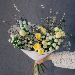 169. Светлый букет с вербой