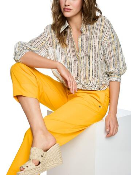 Marc Cain Блуза из смеси льна и шелка