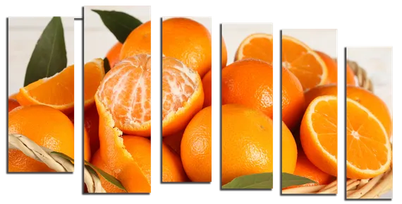 Модульная картина "Мандариновый вкус"