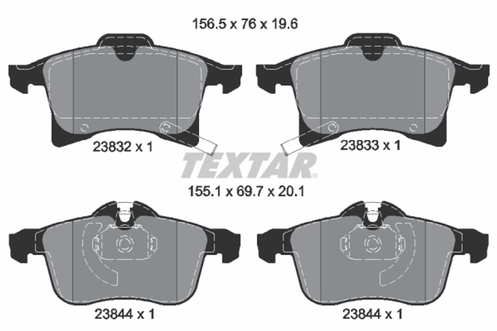 TEXTAR - 2383201-TET - Brake Pad Set, disc brake