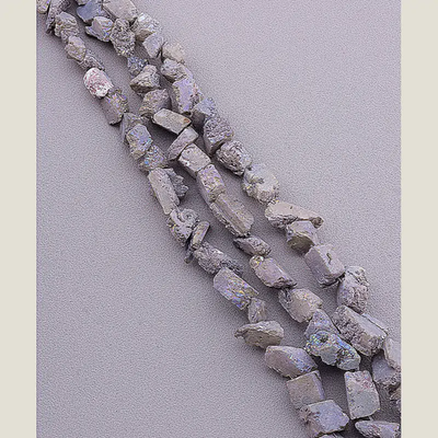 Нитка Кварц 35 см. (Без замка) - Серая