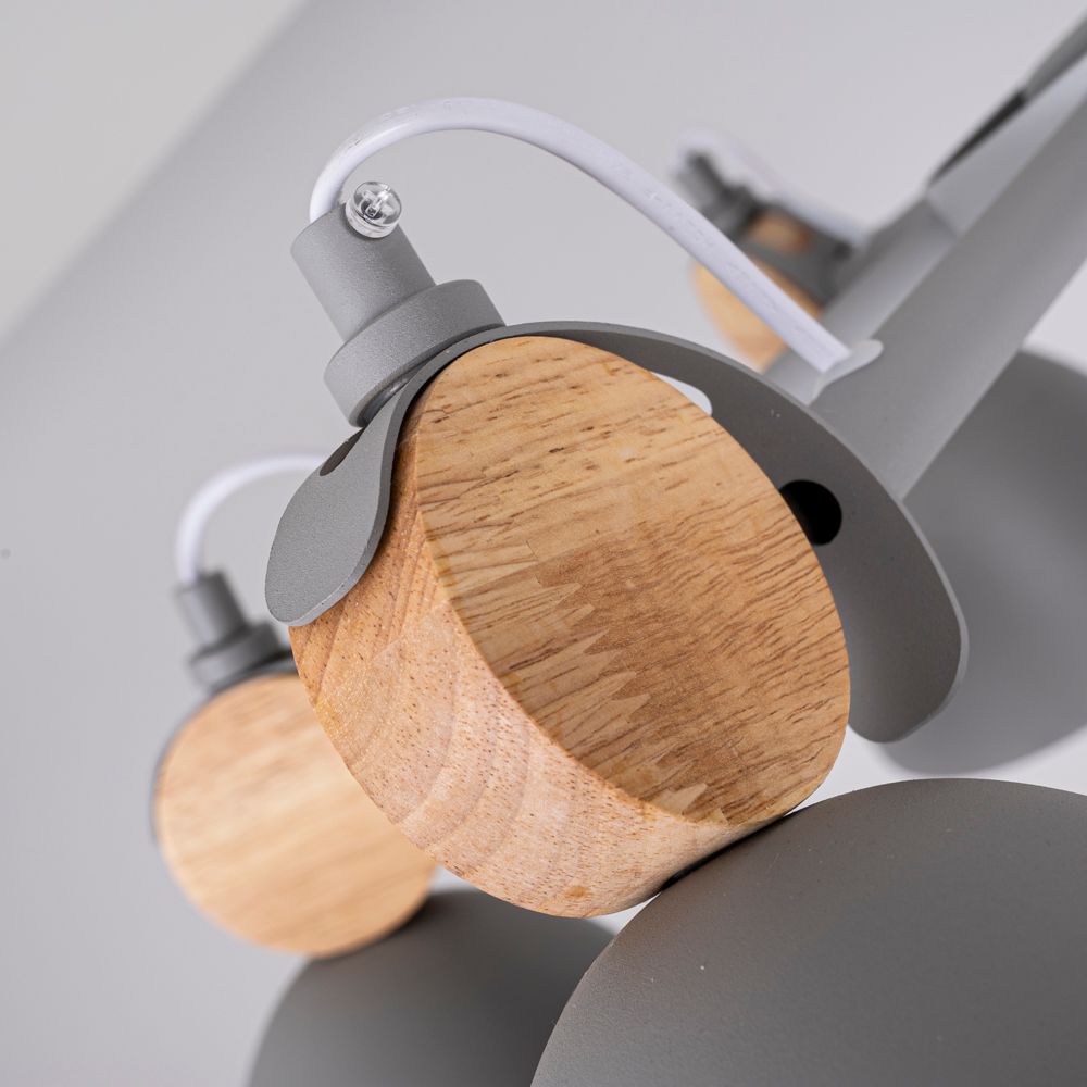 Люстра на штанге ROLLA 8 Gray