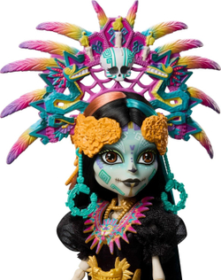 Кукла Monster high Скелита Muertos 2025 в ацтекском стиле