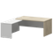 Стол руководителя левый KZP-18L Кронберг/Белый 1800x2000x750 Кортез