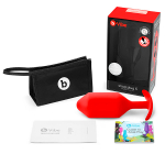 Красная пробка для ношения 18,5см b-Vibe Snug Plug 6 BV-029-RED