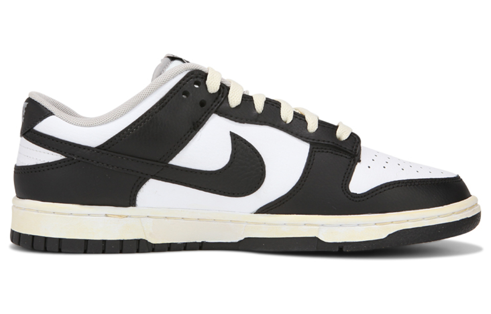 Nike Dunk Low Abrasion Resistant Slip Resistant Low top Skateboard Shoes Men"s Black White