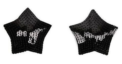 Черные пэстисы-звездочки с пайетками (Цвет: черный)