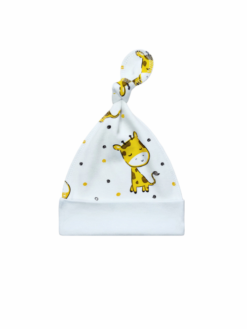 Шапочка-узелок Жирафики yolk