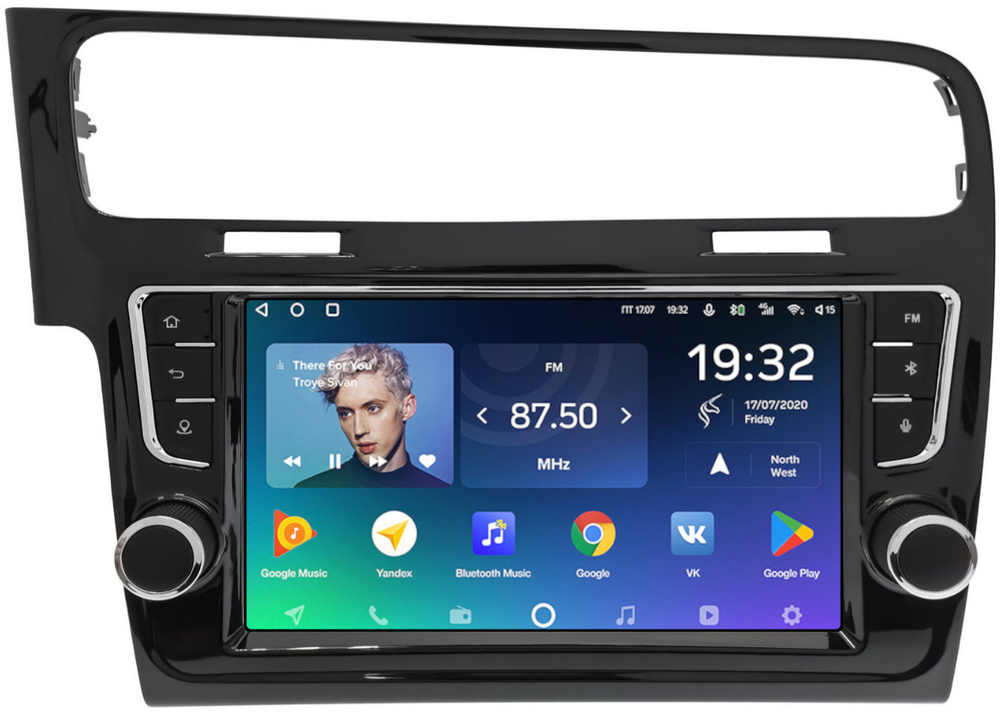Магнитола для Volkswagen Golf 7 2012-2020 (рамка с крутилками и кнопками) - Teyes SPRO+ на Android 10, ТОП процессор, 4Гб+32Гб, 4G SIM-слот