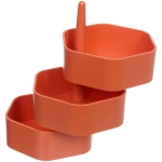 Органайзер для хранения «МАРЦИПАН», цвет коралловый, три отделения, 13.9*20.7*4.7 (упаковка коробка)