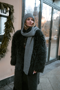 Шапка шарф серая