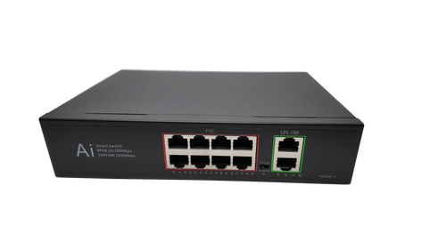 Коммутатор POE 1010GB на 8 портов 10/100M (8+2) - Порт POE RJ45: 8 *10/100 Мбит/с