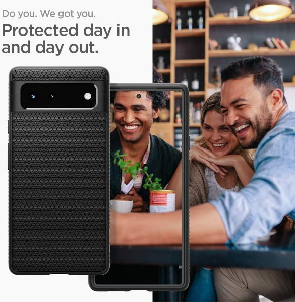 Чехол Spigen Liquid Air Armor для Google Pixel 6 (2021) - Matte Black