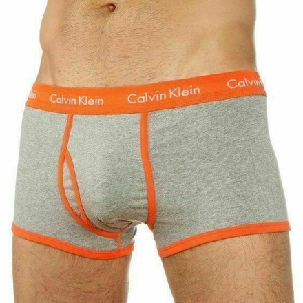 Мужские трусы боксеры серые Calvin Klein Brief 365 Grey-Orange