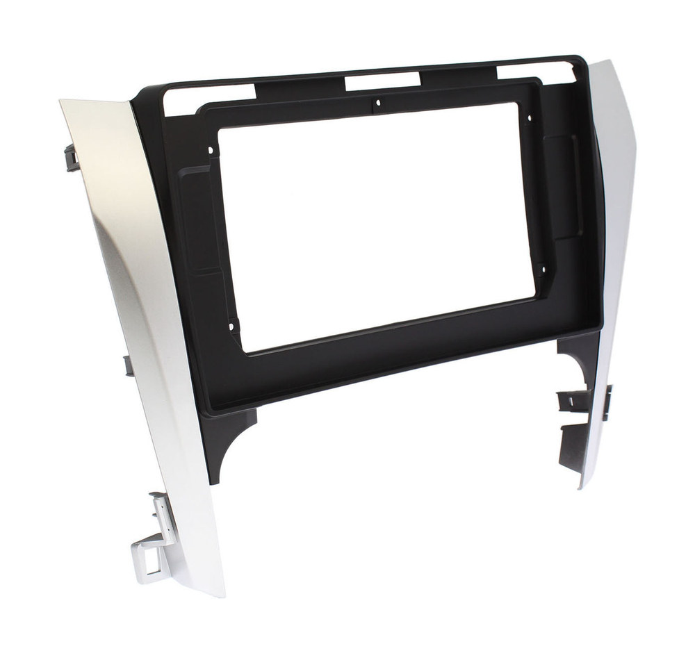 Комплект рамки с разъёмами 10" Toyota Camry 50 2011-2014 чёрная+серебро - Car-Smart 7048B