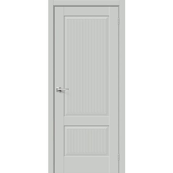 Фото межкомнатной двери эмалит Прима-12.7 grey matt глухая