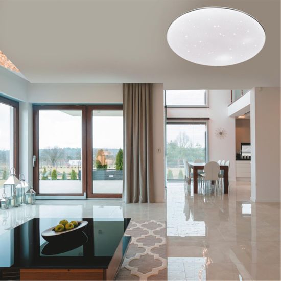 2052/CLN PALE SN 211 Светильник пластик/белый/хром LED 36Вт 4000K D360 IP43 ABASI