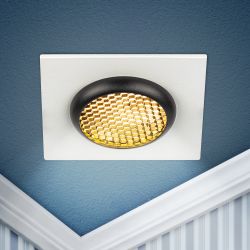 Встраиваемый светильник алюминиевый ЭРА KL110 WH/BK MR16 GU5.3 белый/черный матовый | Алюминиевые встраиваемые светильники