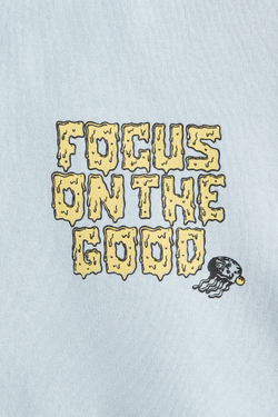 H&M Толстовка с капюшоном и принтом, голубой