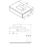 Тумба под раковину Ravak SD Formy 80 подвесная, Белый (X000001029)