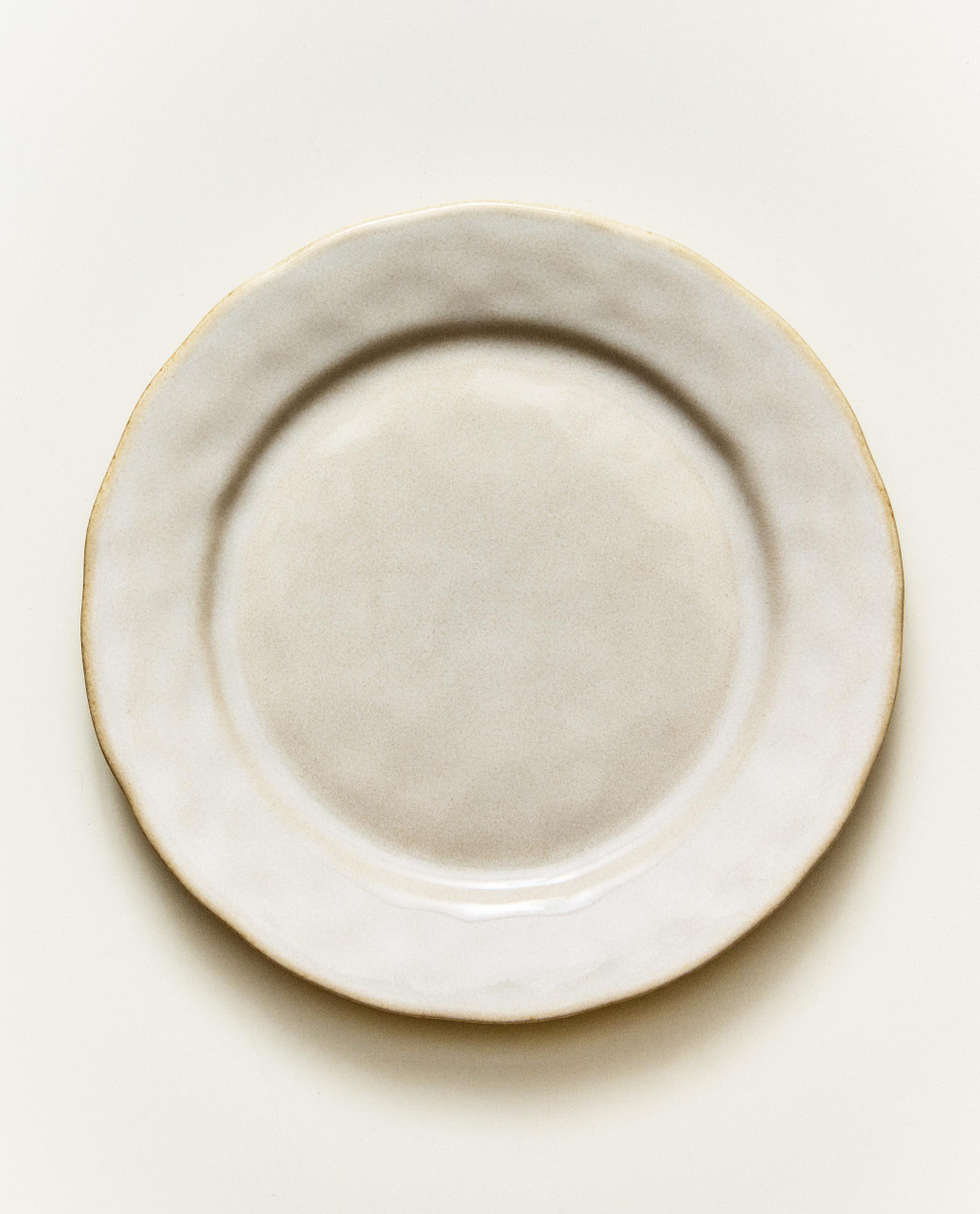 Zara Home тарелка десертная из каменной керамики, цвет кремовый, 22.5 см