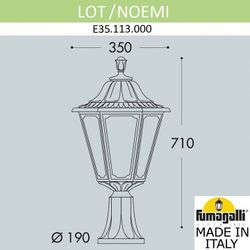 Наземный низкий светильник Fumagalli Noemi E35.113.000.WYH27
