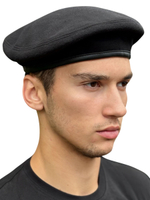 Шовный берет черного цвета