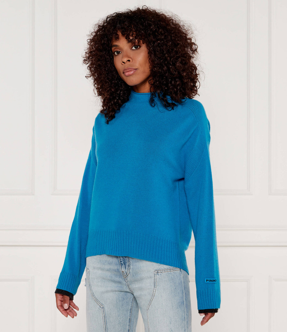 Хлопковый свитер донский Pinko - голубой(104468 A277)