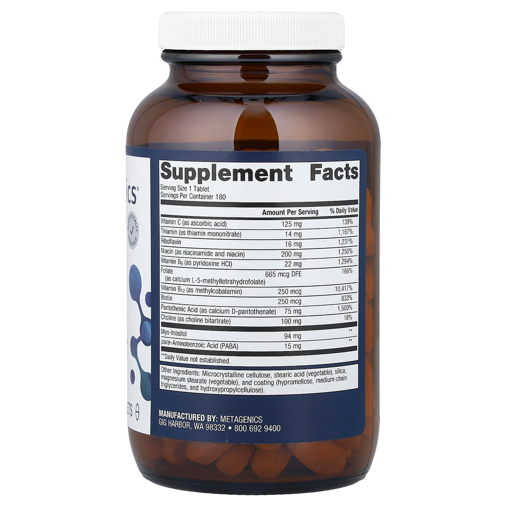 Metagenics, комплекс витаминов группы B, 180 таблеток