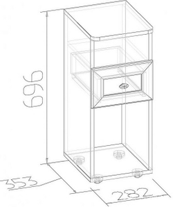 Тумба прикроватная Sherlock 51, ясень светлый