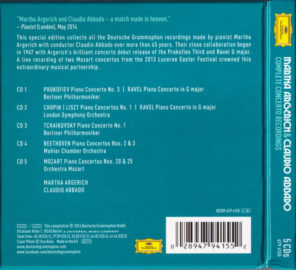 Martha Argerich, Claudio Abbado / Complete Concerto Recordings (5CD)