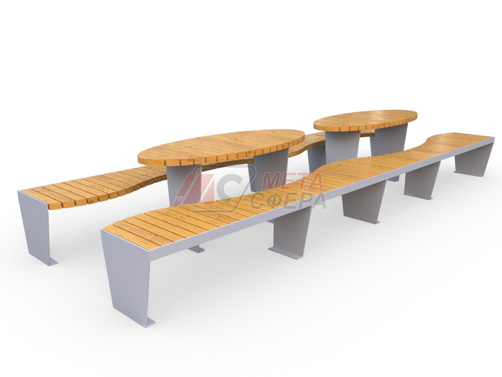 Стол уличный с лавками Riva Island