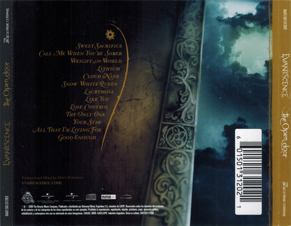 CD Evanescence - The Open Door (Аргентина 2006г.)