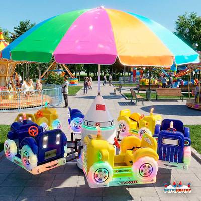 Электрическая Аттракцион карусель «Дружные машинки», 3,5х2,8 м