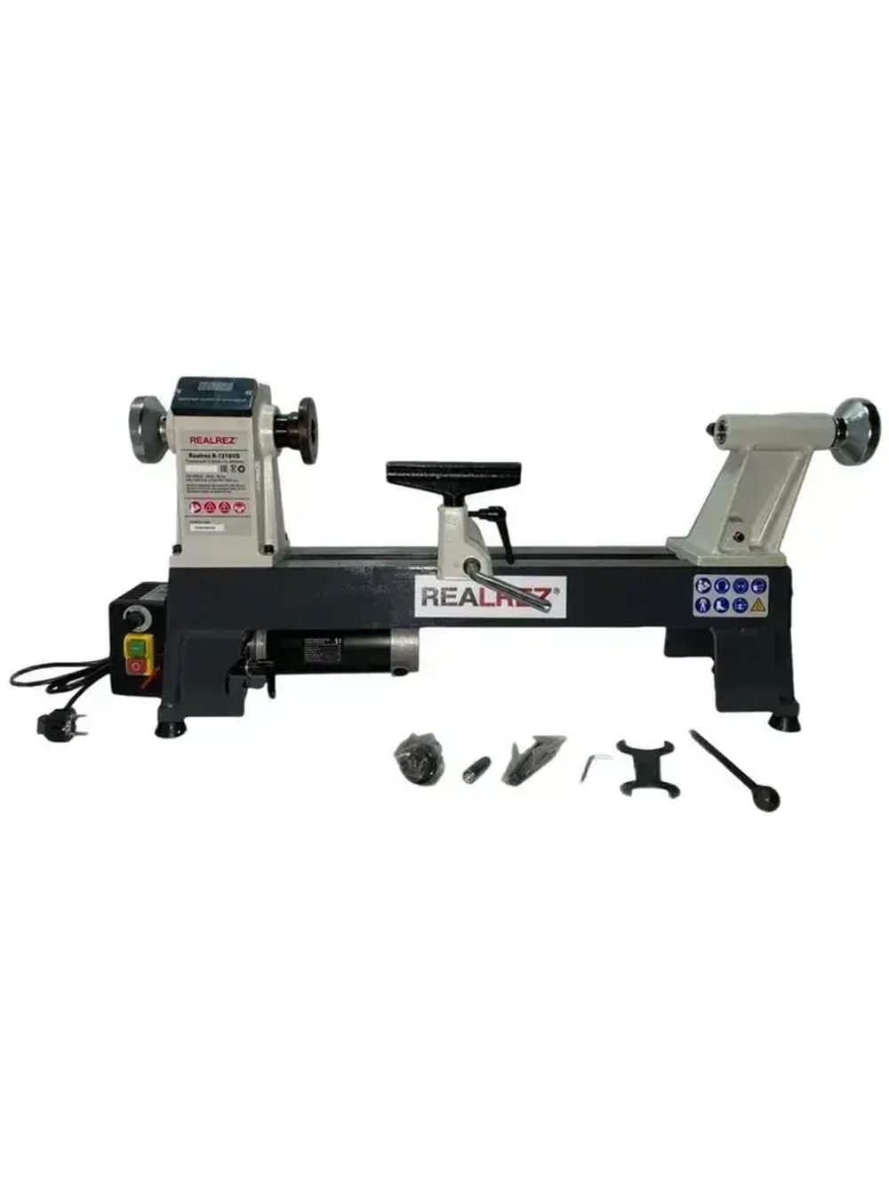 Токарный станок по дереву REALREZ R-1218VD, 550 Вт, 220 В