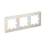 ATLASDESIGN AIR 3-постовая РАМКА, ЖЕМЧУГ/дымчатый белый