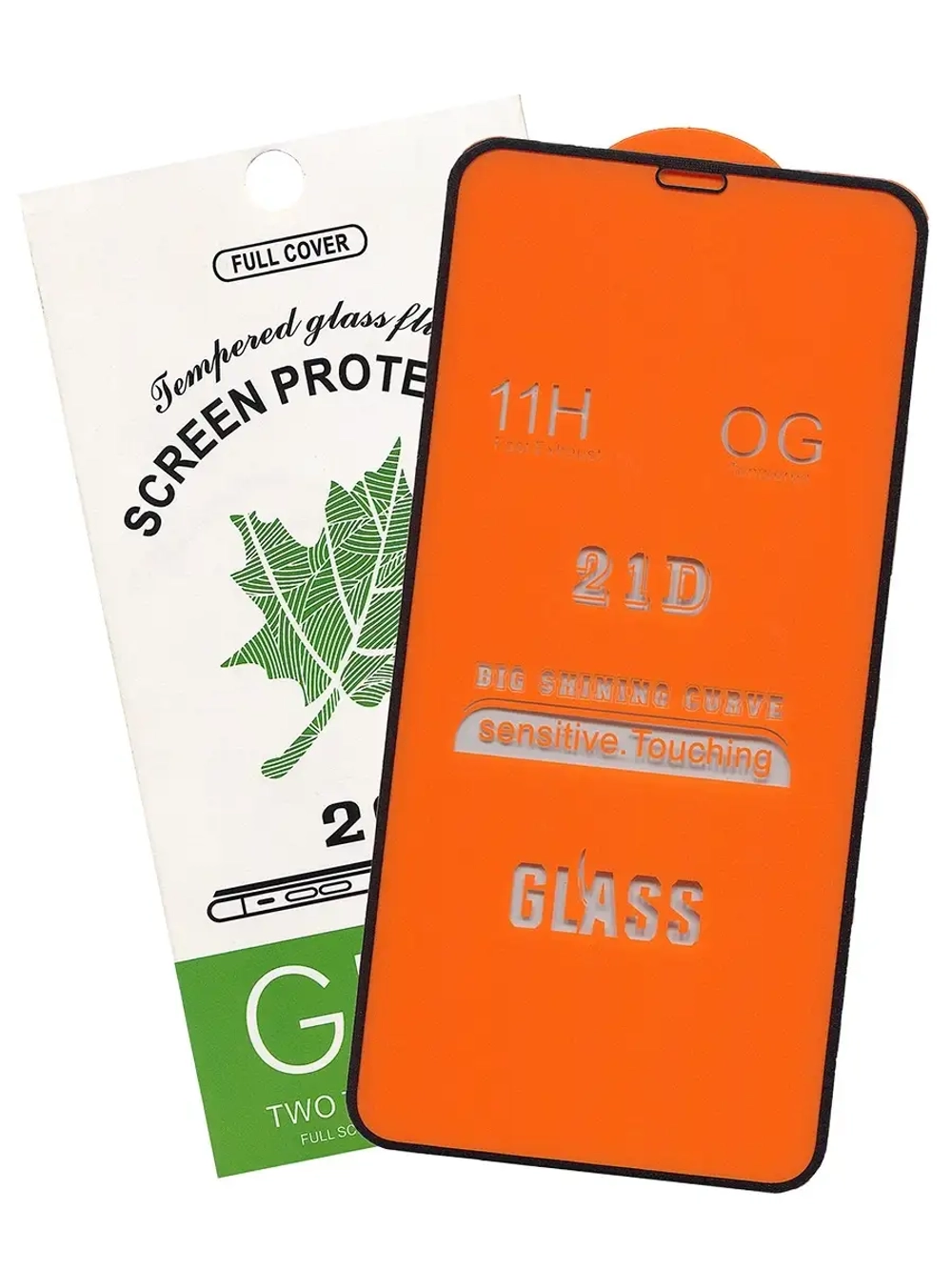 Защитное стекло Glass для Apple iPhone 11 Pro Max/ iPhone XS Max/ 21D / полный клей, черная рамка
