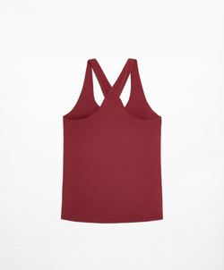 Oysho Высокотехнологичная майка на широких бретелях, бордовый