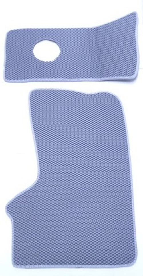 Коврики на пол /Г-3302 Бизнес/ EVA серые, кант серый с ковриком КПП (ПТП64)