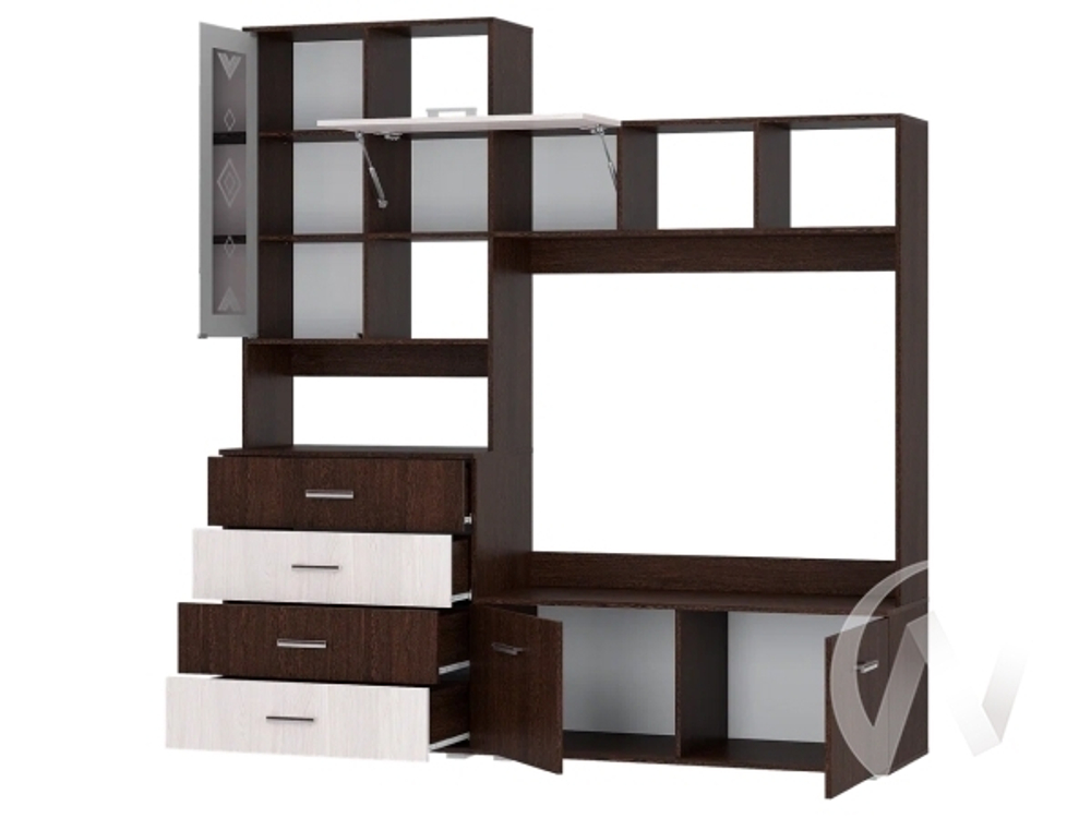 Центральная секция МС Белла (венге/ясень белый)