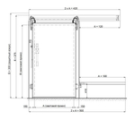 Дверь откатная для холодильной камеры ПРОФХОЛОД ОД ПХ 1200 2400 150 (1200x2400 мм, панель 150 мм)
